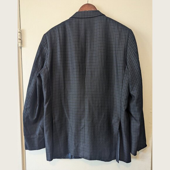 ERMENEGILDO ZEGNA - Silk blend check jacket - Sz 54 - Picture 3 of 11